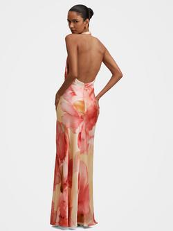 Forever New Petite Becca Floral Satin Dress, Bellara Floral - view 2, Bellara Floral