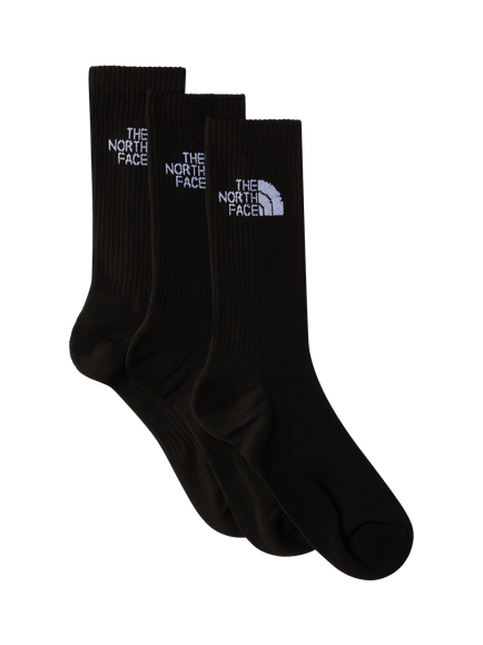 The North Face Multi Sport Cushion Crew Socks, Pack of 3, Tnf Black, Tnf Black