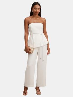 Forever New Kehlani Strapless Jumpsuit, Porcelain, Porcelain