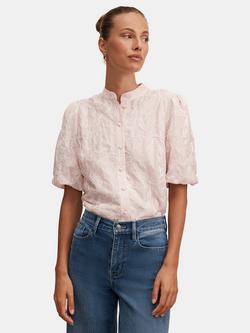 Forever New Arlow Embroidered Shirt, Soft Pink, Soft Pink