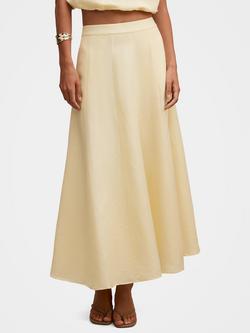 Forever New Georgina Godet Linen Blend Maxi Skirt, Spring Daffodil Set, Spring Daffodil Set