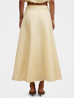 Forever New Georgina Godet Linen Blend Maxi Skirt, Spring Daffodil Set - view 2, Spring Daffodil Set