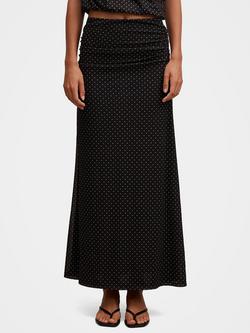 Forever New Mimi Flute Maxi Skirt, Black/Multi, Black Multi