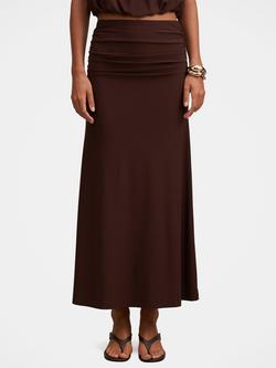Forever New Sutton Flute Maxi Skirt, Milk Chocolate, Milk Chocolate