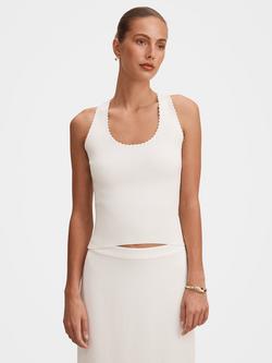 Forever New Bree Crochet Knit Tank Top, Porcelain, Porcelain