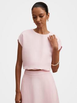 Forever New Petite Georgina Linen Blend Bubble Hem Top, Candy Hearts Set, Candy Hearts Set