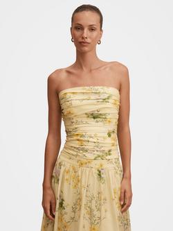 Forever New Palmer Floral Gathered Strapless Top, Saffia Ditsy Co-ord, Saffia Ditsy Co-ord
