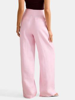 Forever New Posey Wide Leg Pure Linen Trousers, Candy Hearts Set - view 2, Candy Hearts Set