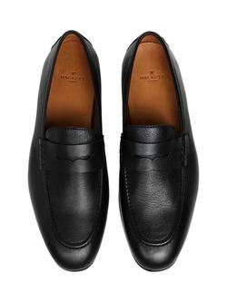 Hackett London Regal Saddle Leather Loafers - view 2, Black