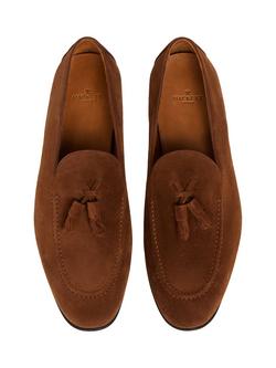 Hackett London Regal Suede Tassel Loafers, Thorn Brown - view 2, Thorn Brown
