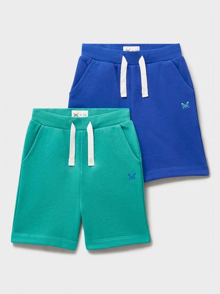 Crew Clothing Kids' Cotton Drawstring Shorts, Navy Blue