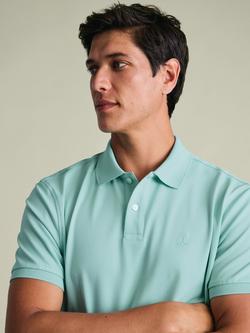 Charles Tyrwhitt Cotton Blend Short Sleeve Polo Shirt - view 2, Aqua Green