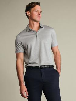 Charles Tyrwhitt Pure Linen Short Sleeve Polo Shirt, Silver Grey