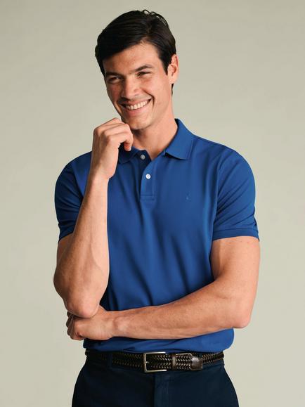 Charles Tyrwhitt Cotton Blend Short Sleeve Polo Shirt, Cobalt Blue