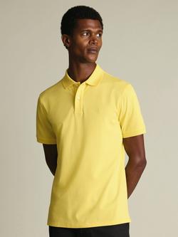 Charles Tyrwhitt Cotton Blend Short Sleeve Polo Shirt, Lemon