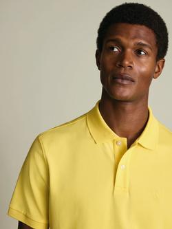 Charles Tyrwhitt Cotton Blend Short Sleeve Polo Shirt - view 2, Lemon