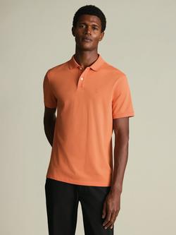 Charles Tyrwhitt Cotton Blend Short Sleeve Polo Shirt, Orange