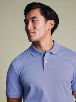 Charles Tyrwhitt Stretch Cotton Blend Regular Fit Short Sleeve Smart Pique Polo Shirt - view 2, Violet Purple
