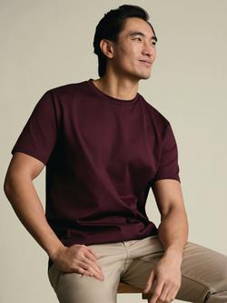 Charles Tyrwhitt Pure Cotton Crew Neck T-Shirt - view 2, Burgundy Red