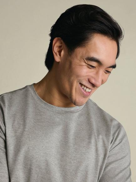 Charles Tyrwhitt Pure Cotton Crew Neck T-Shirt - view 2, Light Grey
