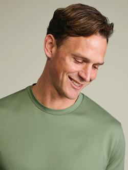 Charles Tyrwhitt Pure Cotton Crew Neck T-Shirt - view 2, Mid Green