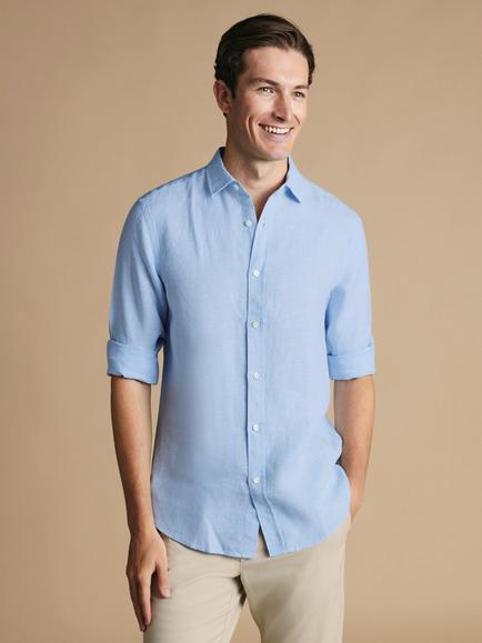 Charles Tyrwhitt Linen Shirt, Sky Blue, Sky Blue