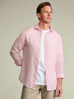 Charles Tyrwhitt Pure Linen Slim Fit Long Sleeve Shirt, Pink