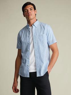 Charles Tyrwhitt Cotton Poplin Short Sleeve Shirt, Light Blue