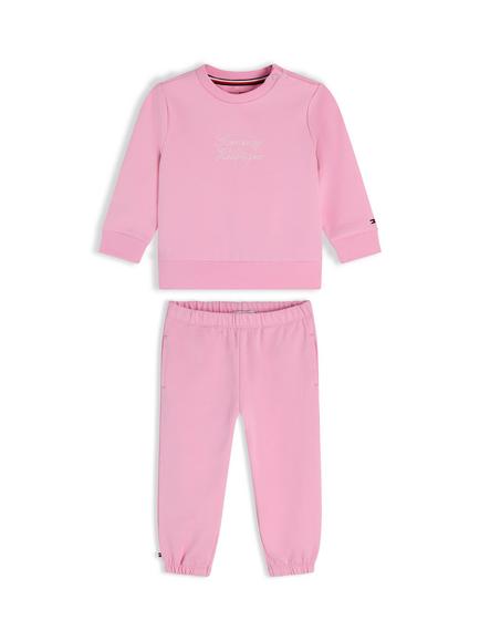 Tommy Hilfiger Baby Rope Logo Sweatshirt & Joggers Sets, Pink, Pink