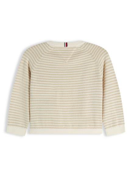 Tommy Hilfiger Baby Essential Stripe Cardigan, Natural - view 2, Natural