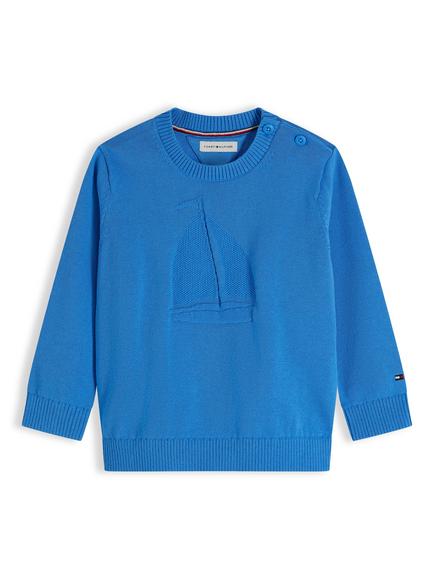 Tommy Hilfiger Baby Tarsia Jumper, Blue, Blue