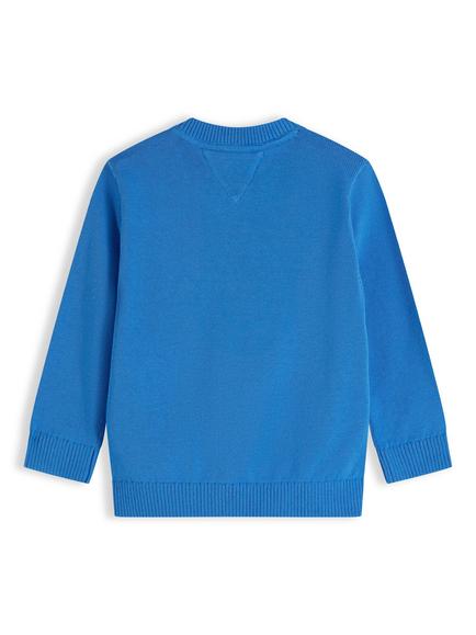 Tommy Hilfiger Baby Tarsia Jumper, Blue - view 2, Blue