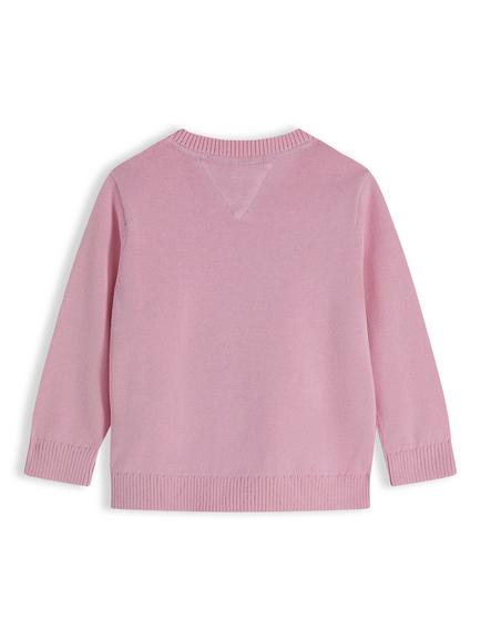 Tommy Hilfiger Baby Tarsia Jumper, Pink Rose - view 2, Pink Rose