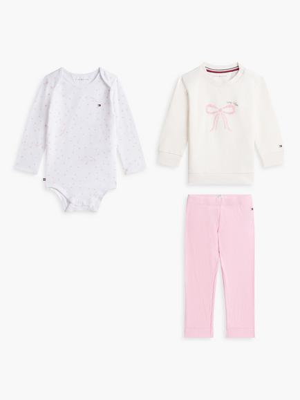 Tommy Hilfiger Baby Essential Three-Piece Outfit Gift Box, Light Pink, Light Pink