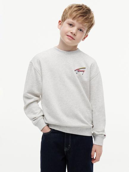 Tommy Hilfiger Kids' Seasonal Sweatshirt, Light Grey, Light Grey