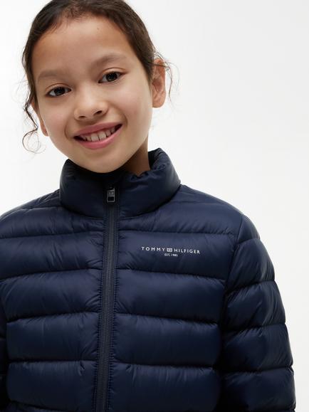 Tommy Hilfiger Kids' Lightweight Puffer Jacket, Navy Blue - view 2, Navy Blue