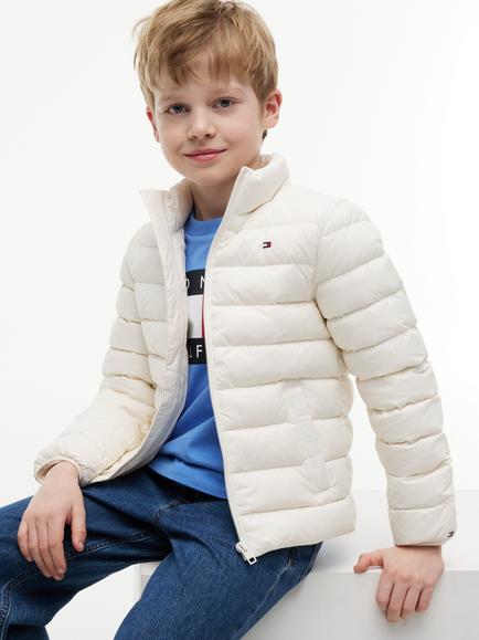Tommy Hilfiger Kids' Lightweight Puffer Jacket, Natural, Natural