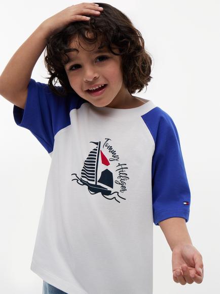 Tommy Hilfiger Colour Block Jersey Sailing Logo T-Shirt, Multi - view 2, Multi