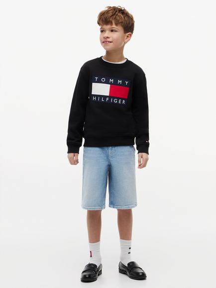 Tommy Hilfiger Kids' Sailor Denim Shorts, Blue - view 2, Blue