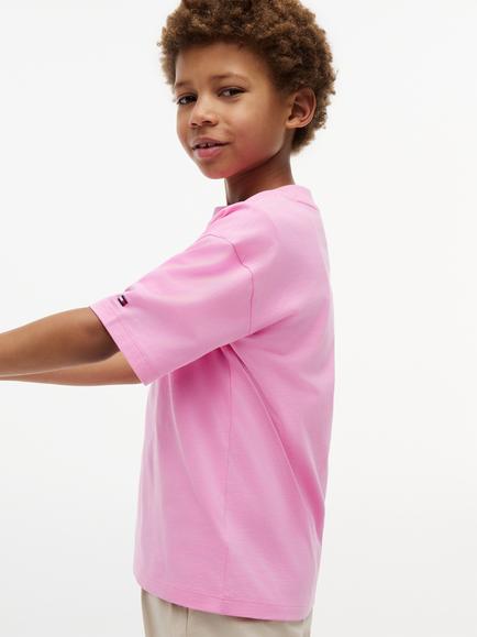 Tommy Hilfiger Kids' Short Sleeve Graphic Print T-Shirt, Pink - view 2, Pink