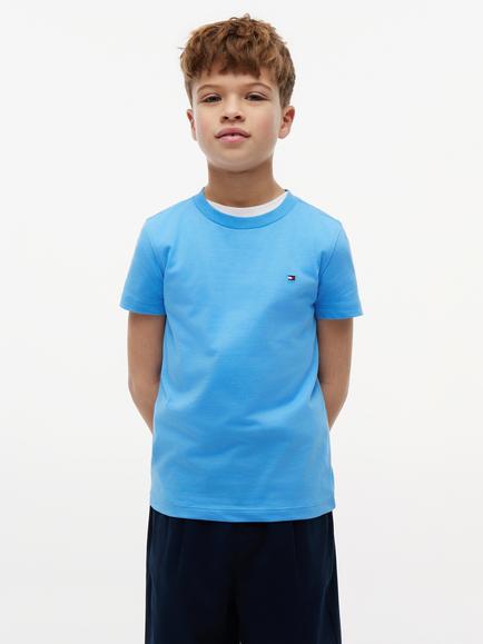 Tommy Hilfiger Kids' Pure Cotton Short Sleeve T-Shirt, Blue