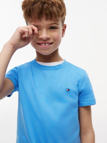 Tommy Hilfiger Kids' Pure Cotton Short Sleeve T-Shirt - view 2, Blue