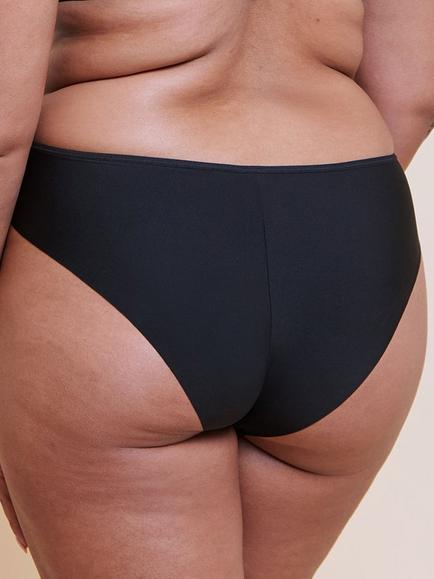 Curvy Kate Smoothie Lace Brazilian Knickers, Black - view 2, Black
