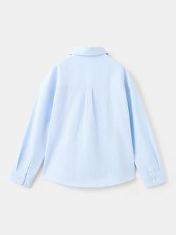 Mango Kids' Relaxed Fit Shirt, Sky Blue - view 2, Sky Blue