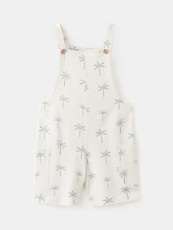 Mango Kids' Sleeveless Square Neck Dungrees, Ice, Ice