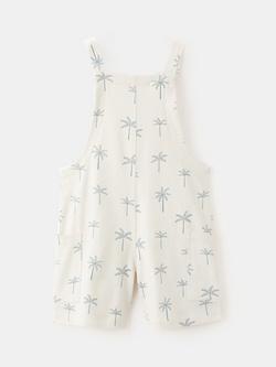 Mango Kids' Sleeveless Square Neck Dungrees, Ice - view 2, Ice
