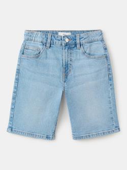 Mango Kids' Mid Length Straight Shorts, Mid Blue, Mid Blue