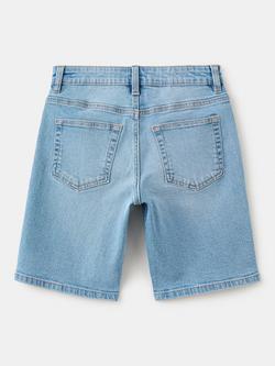 Mango Kids' Mid Length Straight Shorts, Mid Blue - view 2, Mid Blue