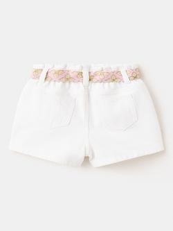 Mango Kids' Paper Bag Tie-Belt Shorts, White - view 2, White