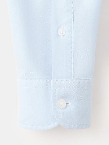 Mango Oxford Cotton Button Down Collar Regular Fit Shirt - view 2, Sky Blue